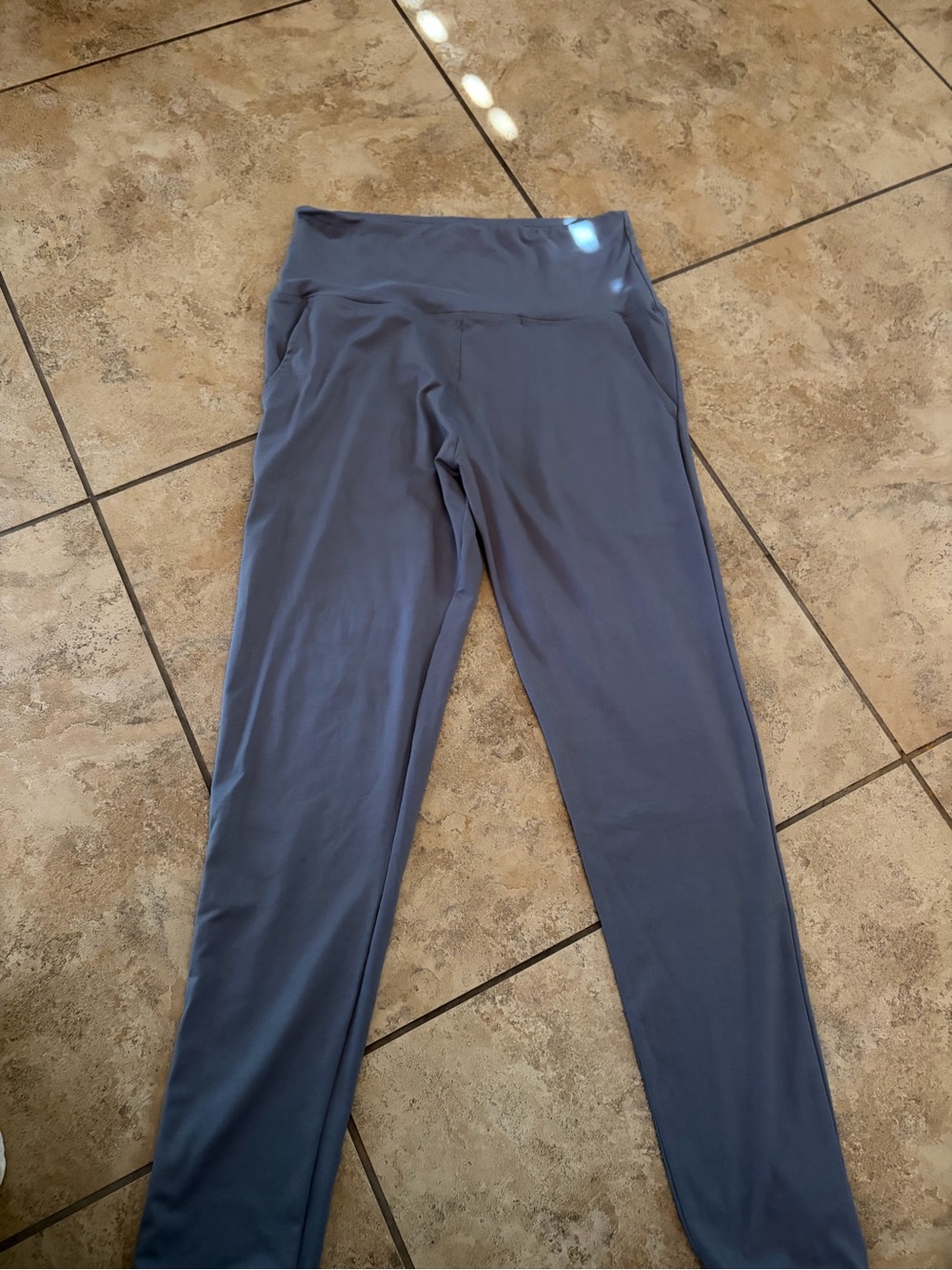 High-Rise Slate Blue Leggings